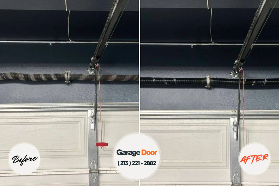 Before and after: garage door repair Kihei, HI